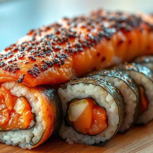 Baked Salmon Sushi